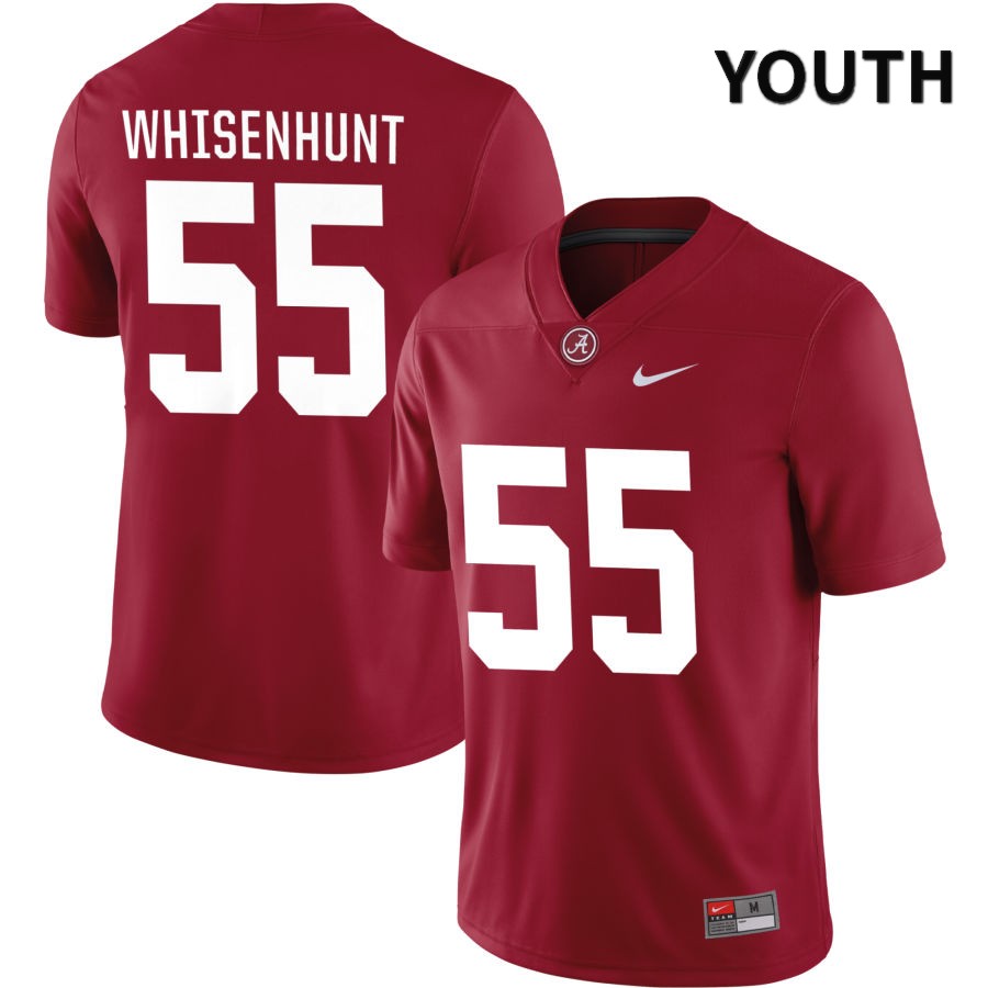 Alabama Crimson Tide Youth Bennett Whisenhunt #55 NIL Crimson 2022 NCAA Authentic Stitched College Football Jersey WD16L64GU